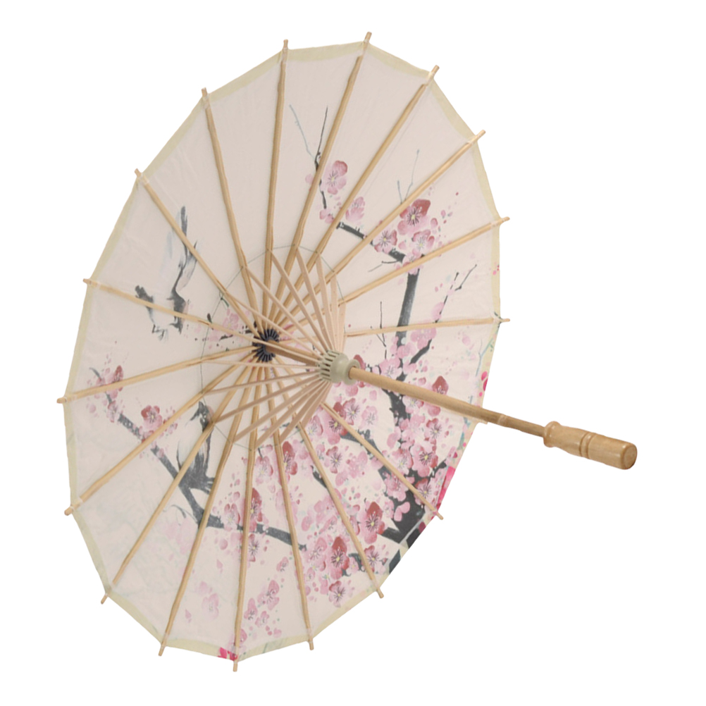 Dance Paper Umbrella White Decorations Prop Bamboo Japanese Chinese Sun Parasol