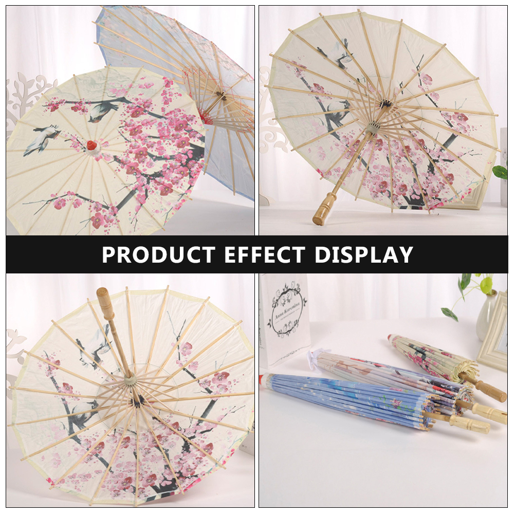 Dance Paper Umbrella White Decorations Prop Bamboo Japanese Chinese Sun Parasol