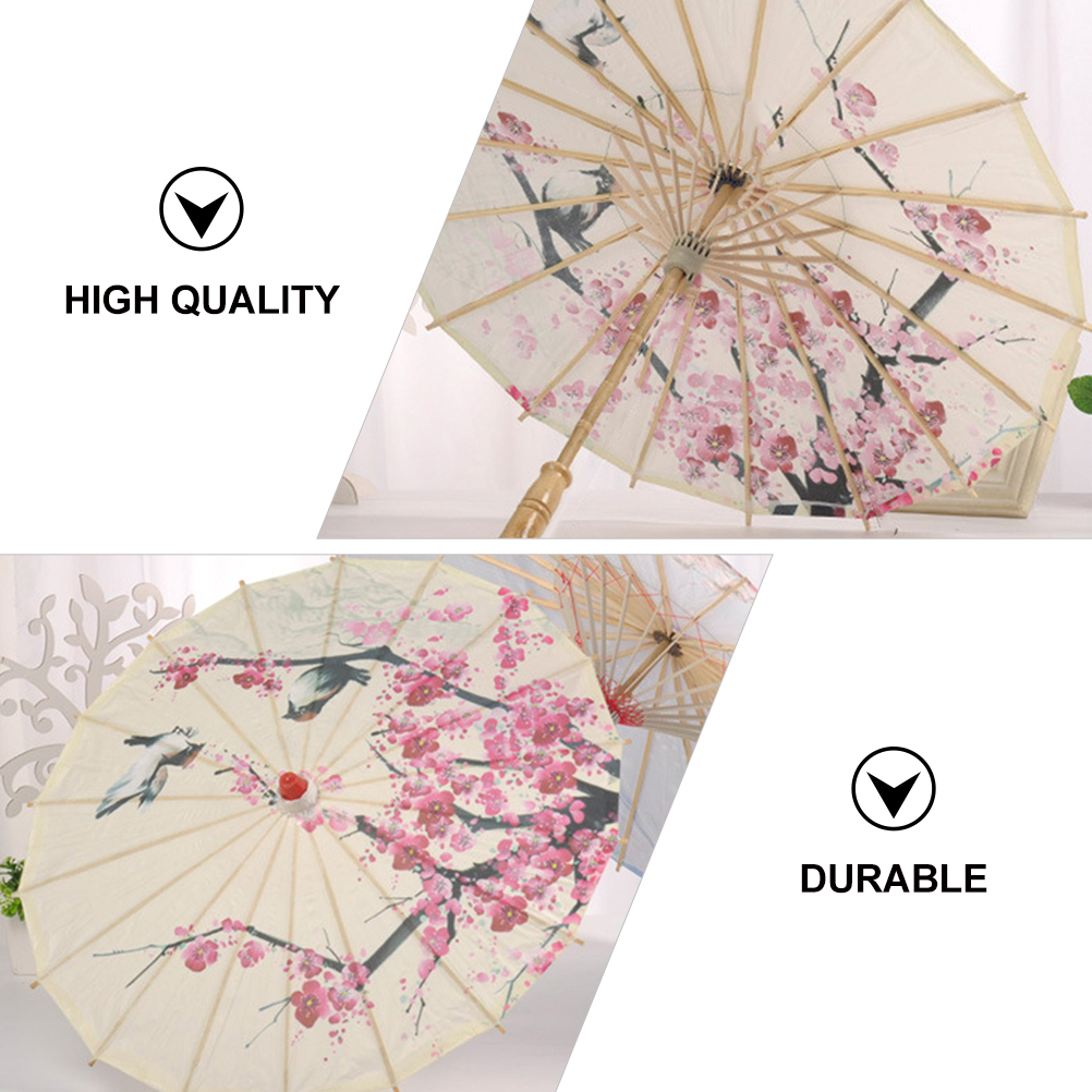 Dance Paper Umbrella White Decorations Prop Bamboo Japanese Chinese Sun Parasol