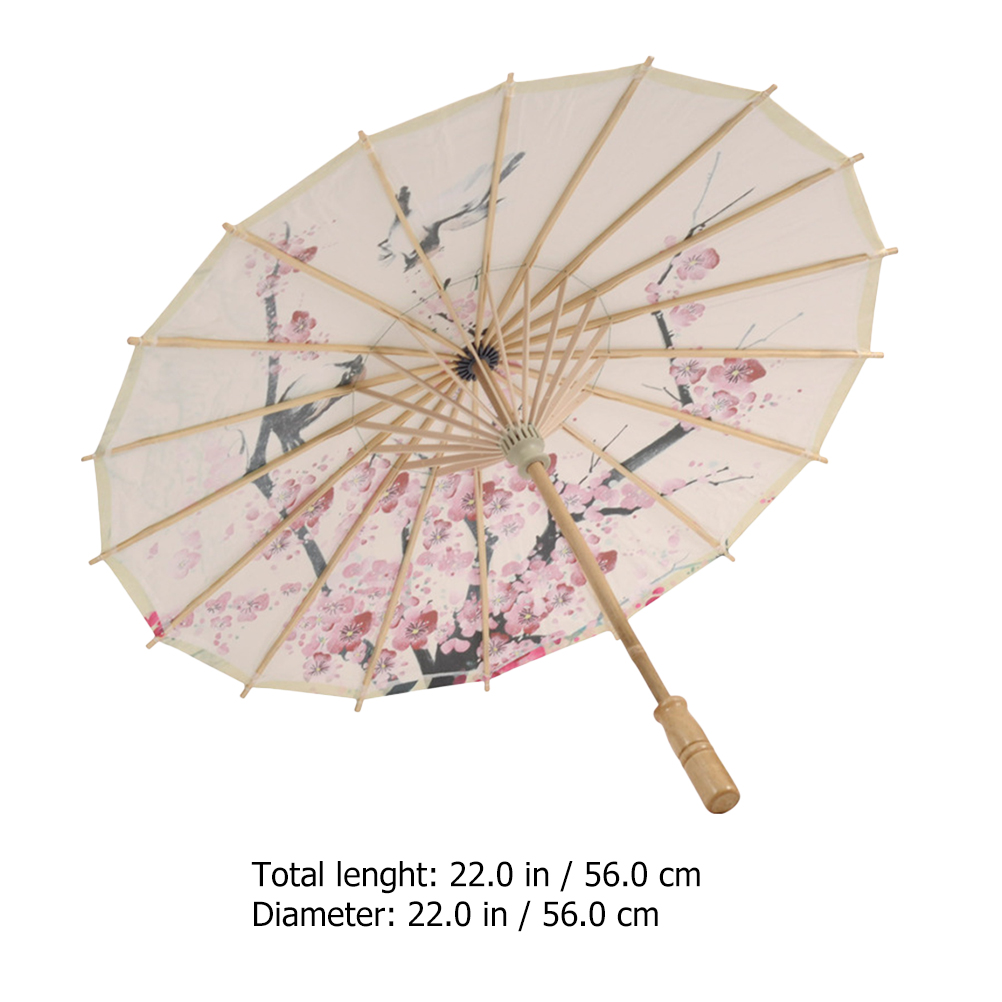 Dance Paper Umbrella White Decorations Prop Bamboo Japanese Chinese Sun Parasol