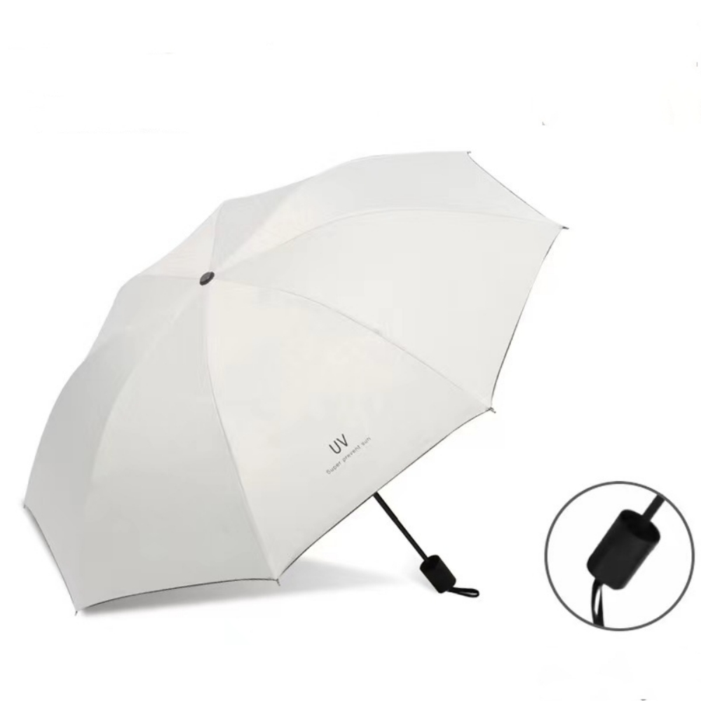 Black rubber 8 fracture folding sunscreen umbrella