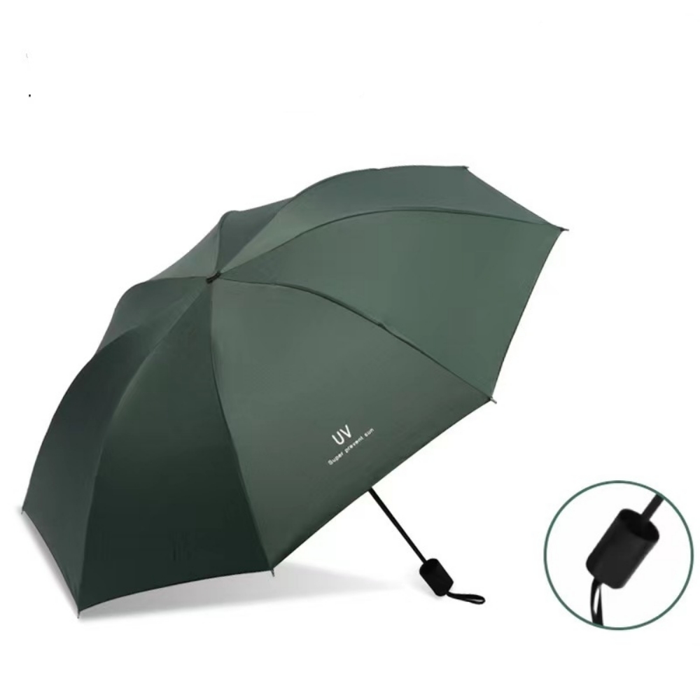 Black rubber 8 fracture folding sunscreen umbrella