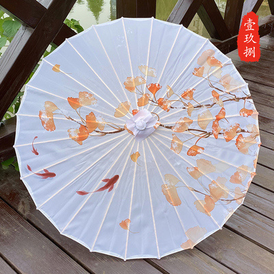 Silk Cloth Lace Umbrella Women Costume Photography Props Tasseled Umbrella Yarned Chinese Classical Oil-paper Umbrella Parasol