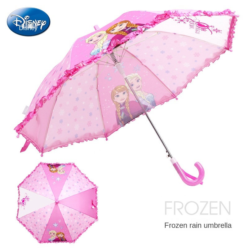 Disney Children Umbrella for Girls Children Frozen Cartoon Long Handle Kids Children's Tools Rain Umbrella Parasol Umbrella