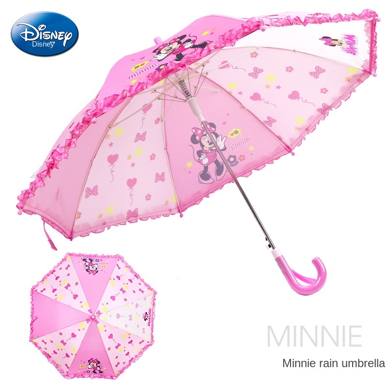 Disney Children Umbrella for Girls Children Frozen Cartoon Long Handle Kids Children's Tools Rain Umbrella Parasol Umbrella