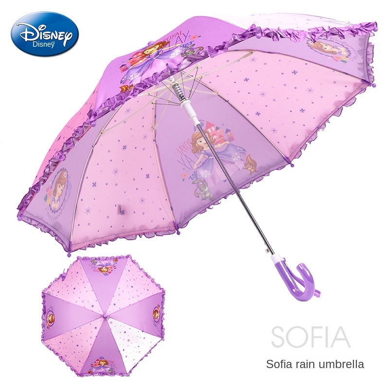 Disney Children Umbrella for Girls Children Frozen Cartoon Long Handle Kids Children's Tools Rain Umbrella Parasol Umbrella