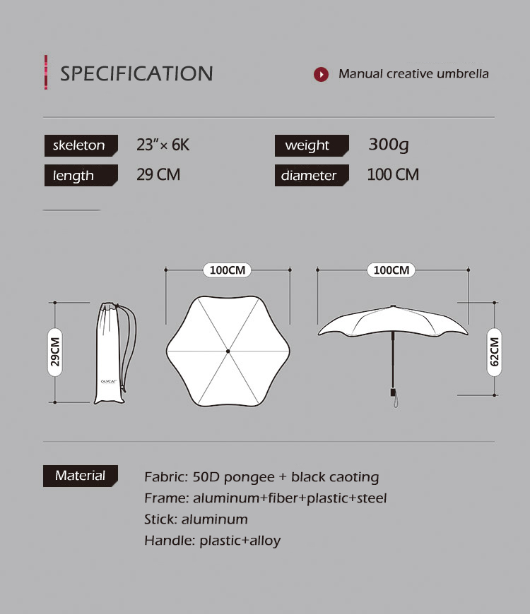 OLYCAT UltraLight Clear Umbrella Rain Women Anti UV Parasol Folding Sun Umbrellas Windproof Girls Kids Umbrella Guarda Chuva