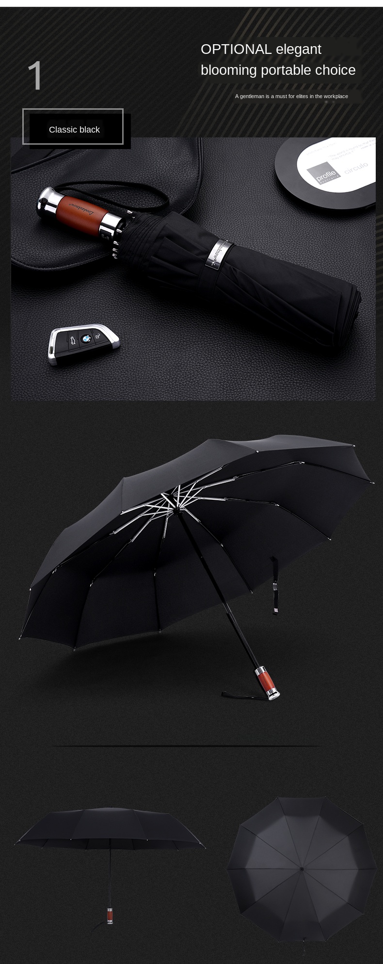 Large Full Automatic Umbrella Rain Women Men Business Folding UV Umbrella Windproof German 10K Windbreak Golf Umbrellas SY126