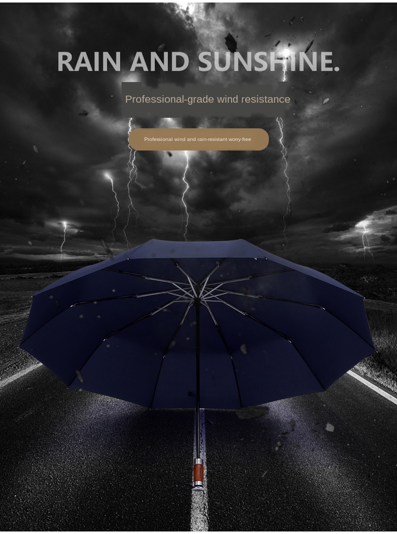 Large Full Automatic Umbrella Rain Women Men Business Folding UV Umbrella Windproof German 10K Windbreak Golf Umbrellas SY126