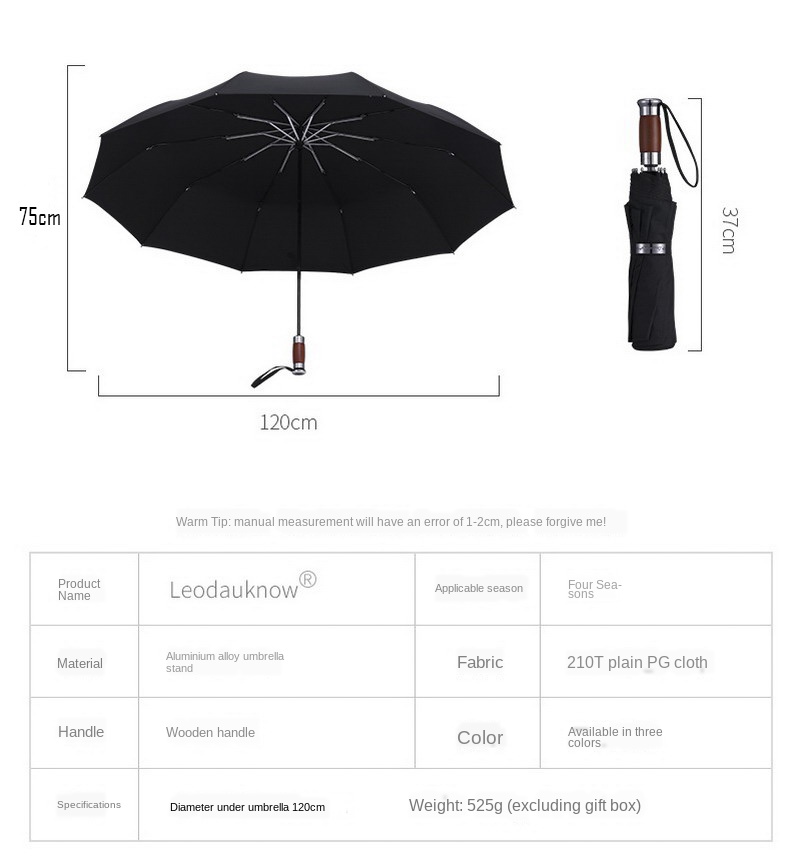 Large Full Automatic Umbrella Rain Women Men Business Folding UV Umbrella Windproof German 10K Windbreak Golf Umbrellas SY126