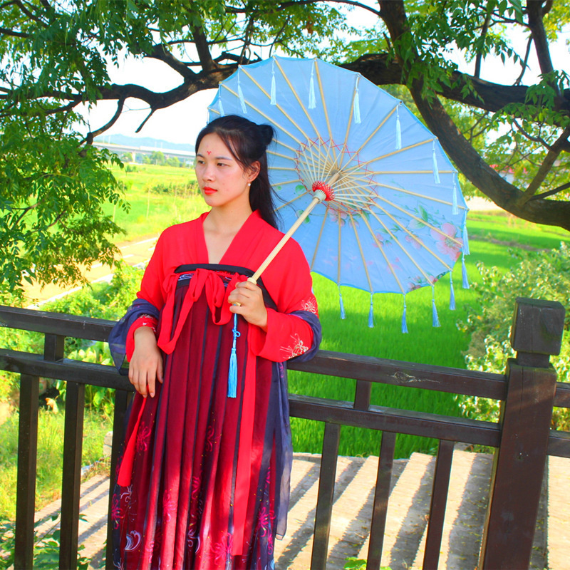 Rain-proof Tassels Dance Umbrella fan Ancient Hanfu Woman Cos Prop Umbrella Photography Oiled Paper Umbrella parasol umbrellas