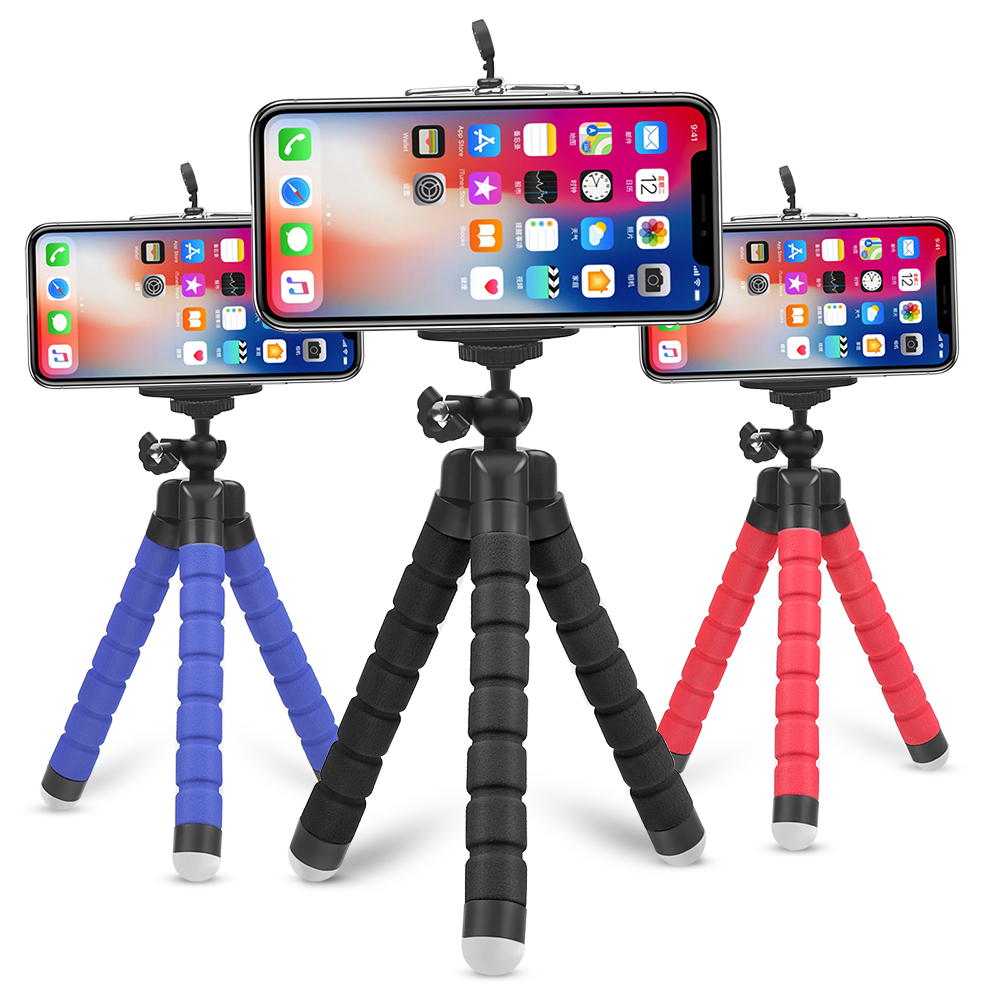 Mini Octopus Sponge Tripod Portable Camera Selfie Stand for Smartphone iPhone 13 Pro max Samsung Xiaomi Gopro 10 DJI Action 2