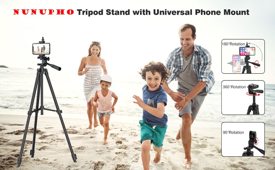 Phone Tripod 102cm Professional Video Recording DSLR Camera Photography Stand for Xiaomi HUAWEI iPhone Gopro with Selfie Remote