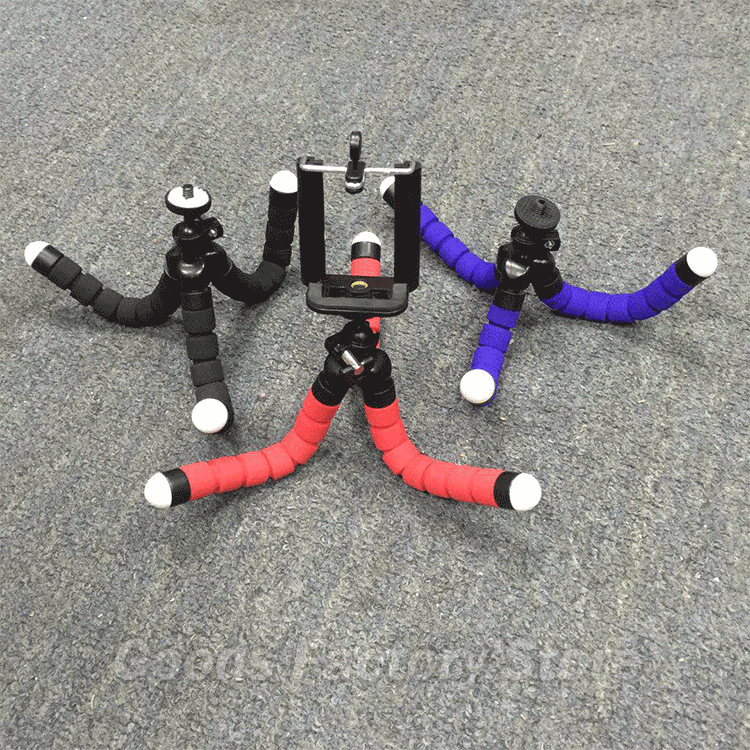 Sponge Octopus Mini Tripod For Mobile Phone Camera Holder Desktop Wall Mount Stand For Gopro 9 8 7 Camera Selfie Stick Tripod