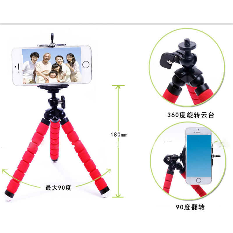 New Mini Flexible Octopus Tripod Camera Phone Tripod Stand 360 degree roating head universal for digital camera phone sports ACT