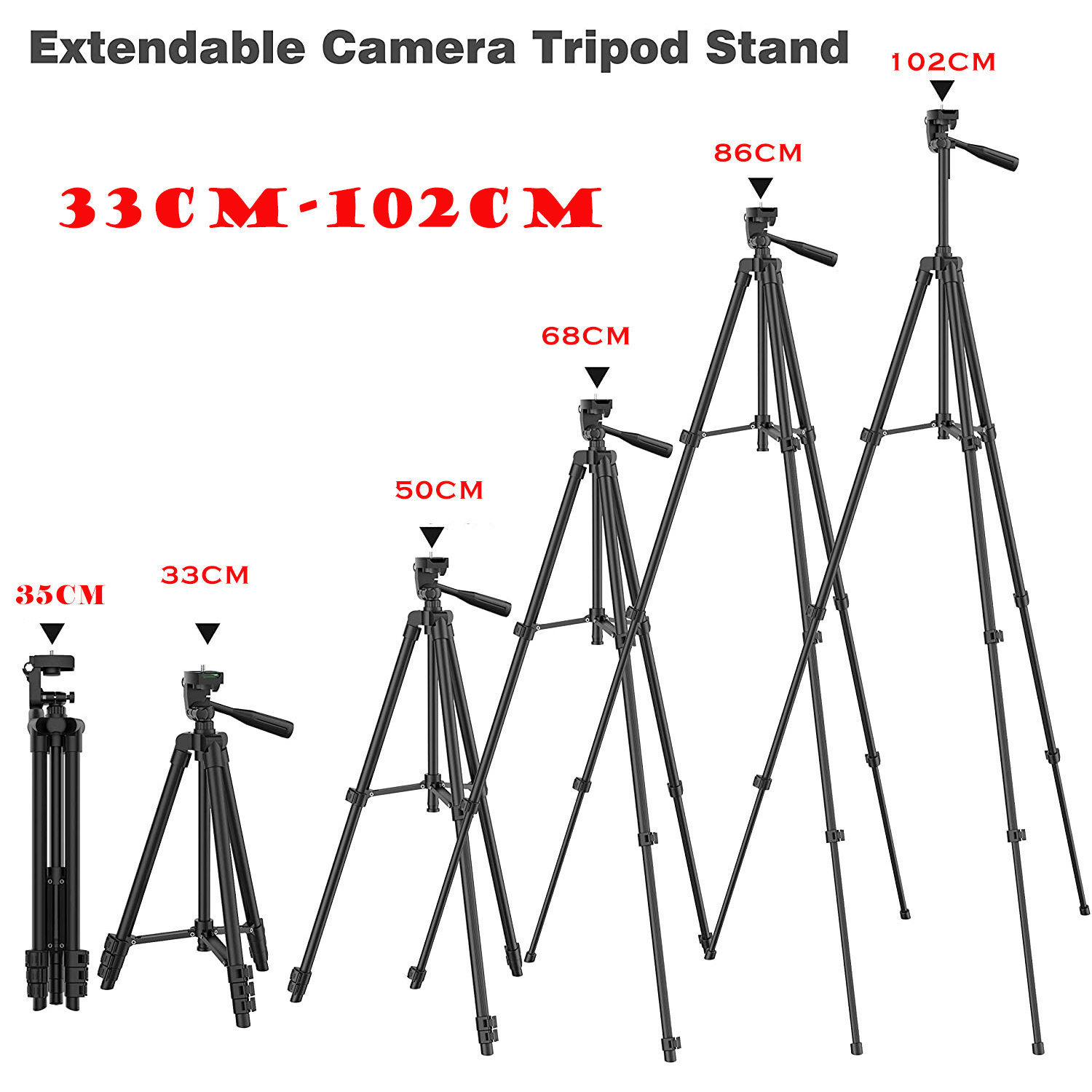 Tripod for Smartphone Lightweight Camera Tripod Stand with Bluetooth Selfie Remote Phone Holder Video Photography for iPhone 14