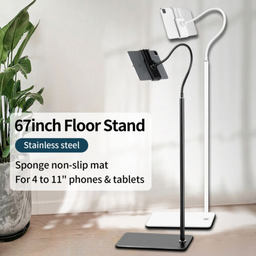 Selens Adjustable Tablet Mount Tripod Floor Stand Gooseneck Holder For 4-11" Phone iPad Camera Photo Selfie photography props