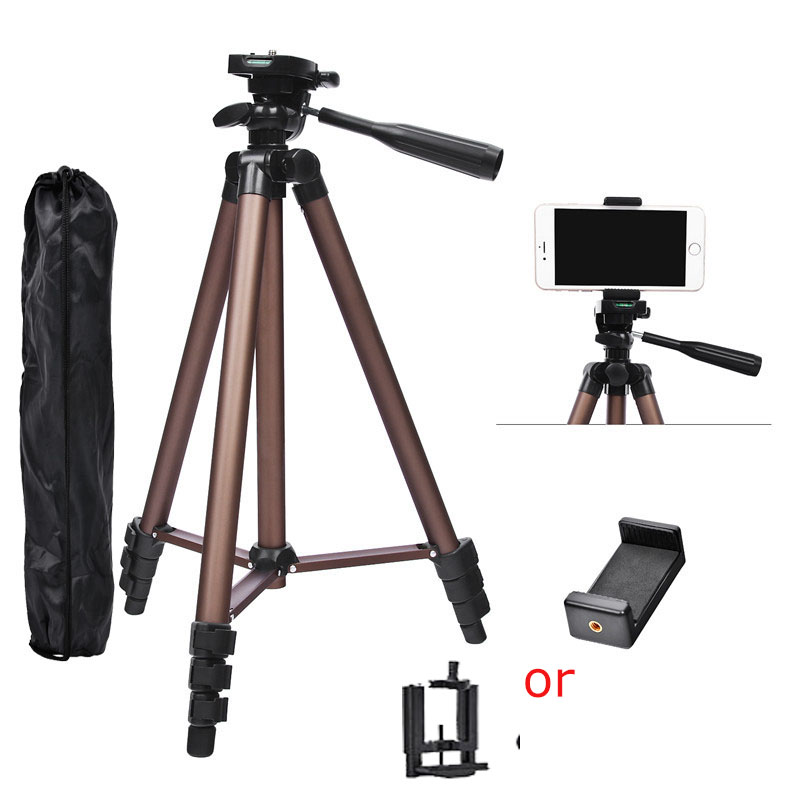 fosoto Professional Camera Tripod Stand Portable Aluminum Tripods With Holder for Canon Nikon Sony DSLR Camera Camcorder Phone