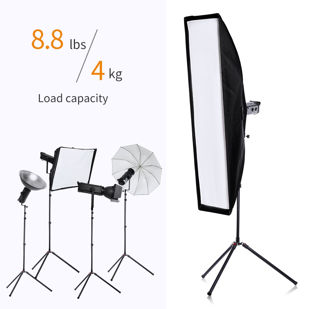 K&F Concept Camera Tripod Heavy Duty Light Stand,Adjustable Height Maximum 90.5 inch Aluminum Alloy with Case for Live Streaming