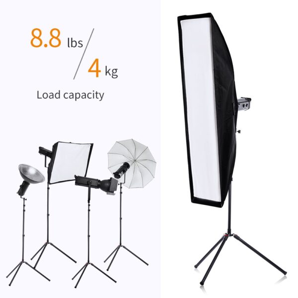 K&F Concept Camera Tripod Heavy Duty Light Stand,Adjustable Height Maximum 90.5 inch Aluminum Alloy with Case for Live Streaming - Image 3