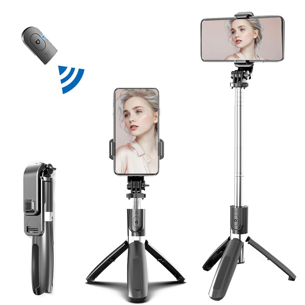 Portable Tripod Selfie Stick for Mobile Phone Photo Taking Live Broadcast Chargable Bluetooth-compatible Folding Tripod Stand