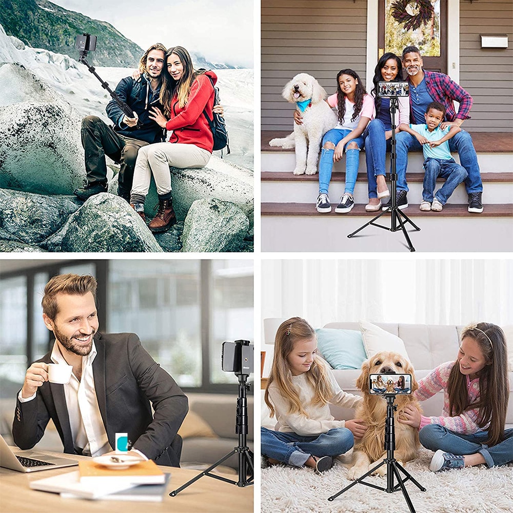 1.6-2.1m Holder For Phone Smartphone Holder Tripod For Mobile For Camera Phone Stand Selfie Stick Mobile For Mask Vlogging Kit