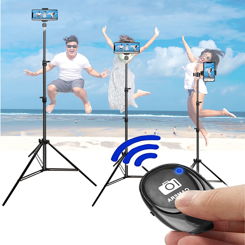 1.6-2.1m Holder For Phone Smartphone Holder Tripod For Mobile For Camera Phone Stand Selfie Stick Mobile For Mask Vlogging Kit