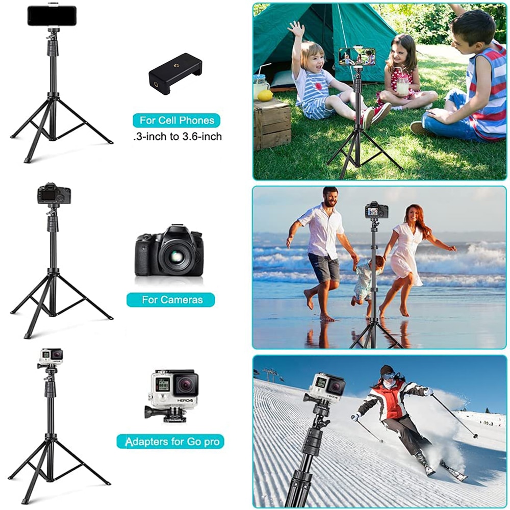 1.6-2.1m Holder For Phone Smartphone Holder Tripod For Mobile For Camera Phone Stand Selfie Stick Mobile For Mask Vlogging Kit