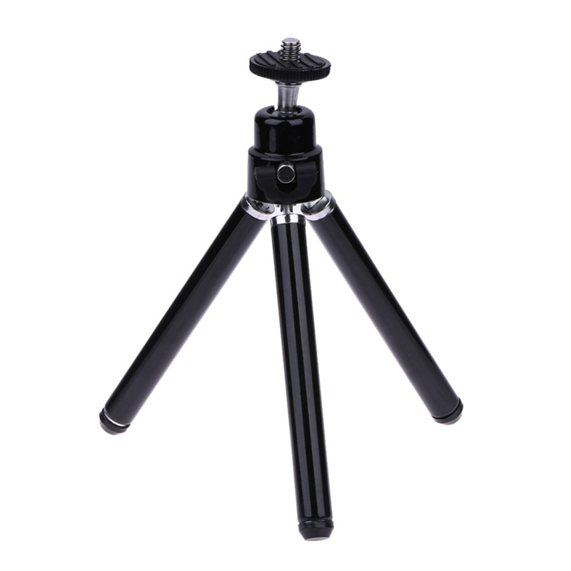 Mini 2 Sections Phone Camera Photography Tripod Desktop Selfie Photo Stand For Smartphone Remote Phone Tripods Metal For Phone