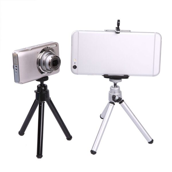 Mini 2 Sections Phone Camera Photography Tripod Desktop Selfie Photo Stand For Smartphone Remote Phone Tripods Metal For Phone - Image 4