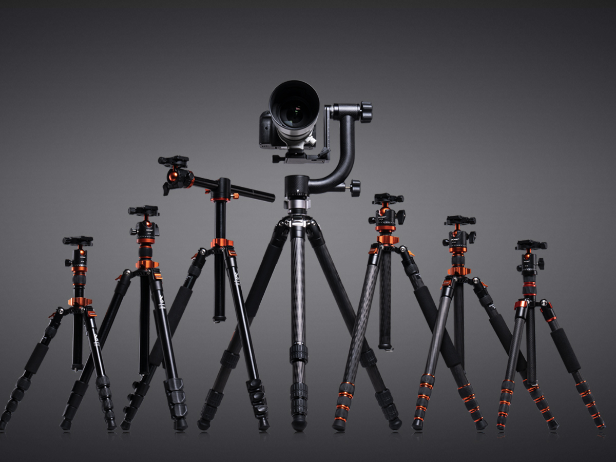 K&F Concept 76"/193cm Camera Tripod Professional Center Axis Horizontal Tripods 22lbs/10kg Load Capacity with Detachable Monopod