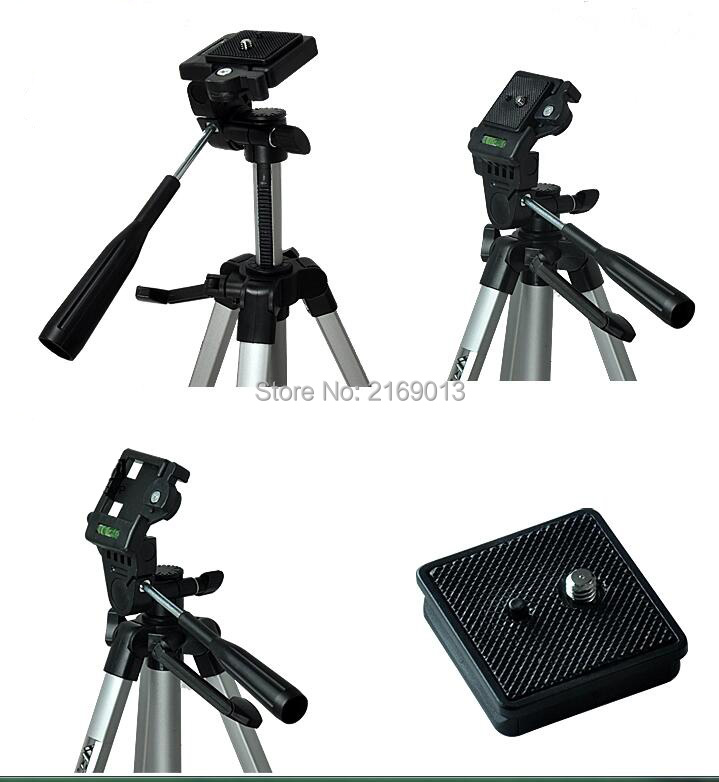 portable camera DV Tripod Stand Weifeng WT-330A+ Phone Clip Kit for Video Camcorder Binoculars