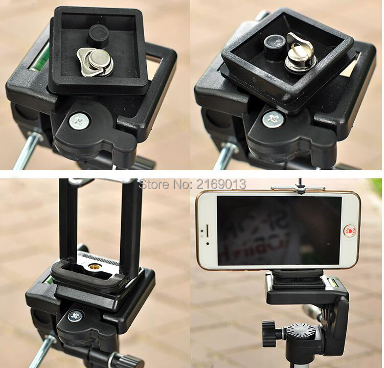 portable camera DV Tripod Stand Weifeng WT-330A+ Phone Clip Kit for Video Camcorder Binoculars