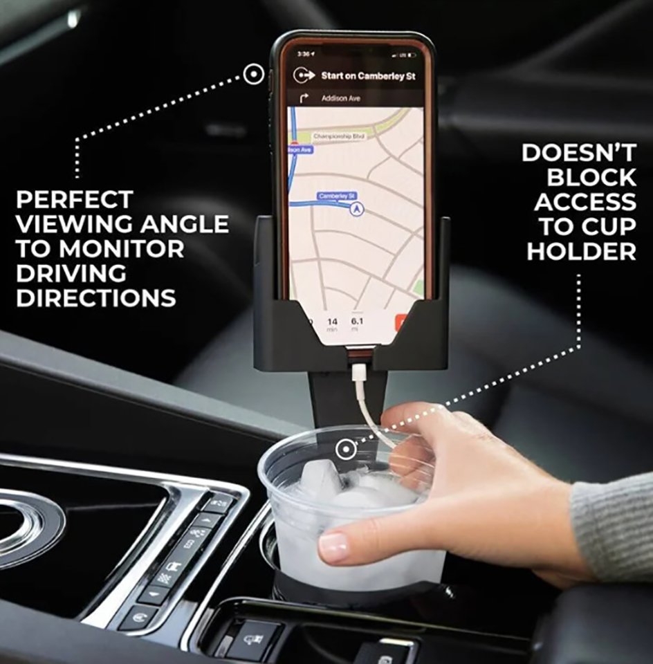 Universal Car Phone Holder ABS Water Cup Stand Drinking Navigation Bracket For iPhone 14 Xiaomi Samsung Multifunction Lazy Mount