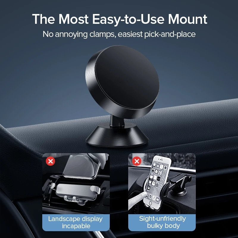 Magnetic Car Phone Holder Mobile Cell Phone Holder Stand Magnet Mount Bracket In Car For iPhone 13 12 Samsung Redmi Xiaomi