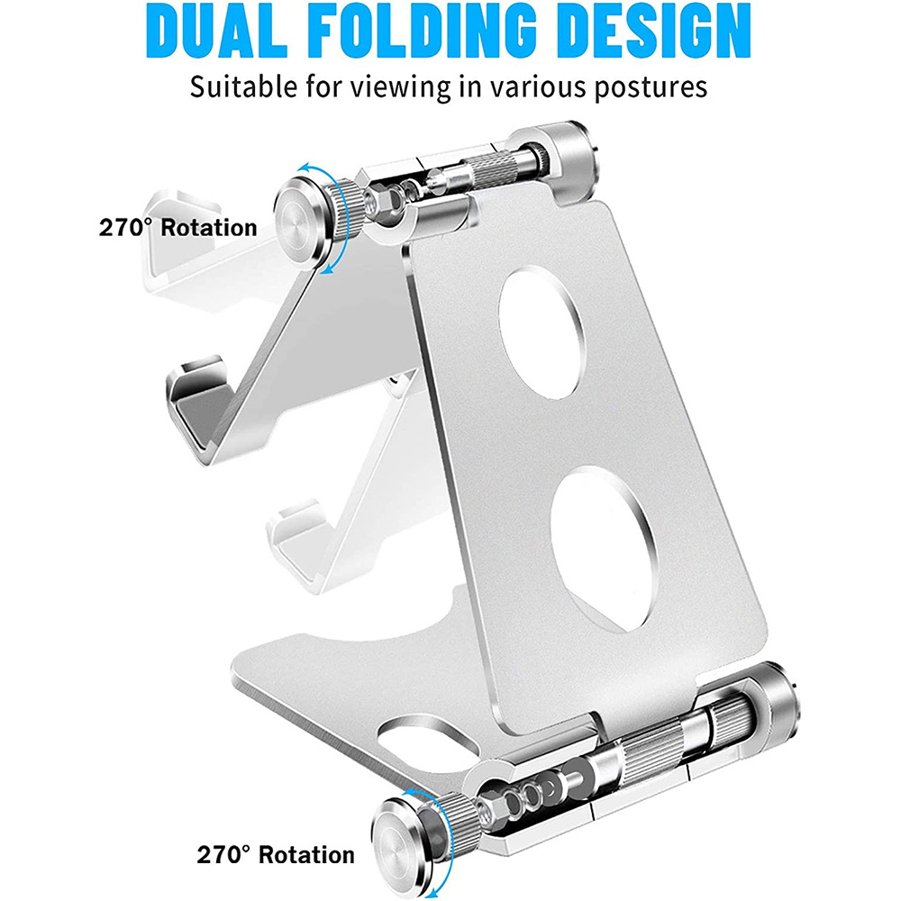 Tablet Stand Metal Desktops Tablets Holder for Samsung Xiaomi Huawei IPad IPhone Adjustable Foldable Height Mobile Phone Holders