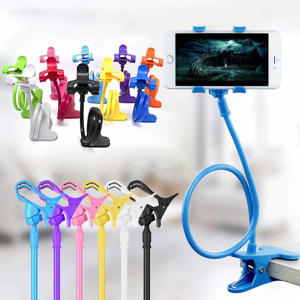 Universal 360 Phone Holder Flexible Clip Mobile Cell Phone Holder Lazy Bed Desktop Bracket Mount Stand Stand Base bracket Stock