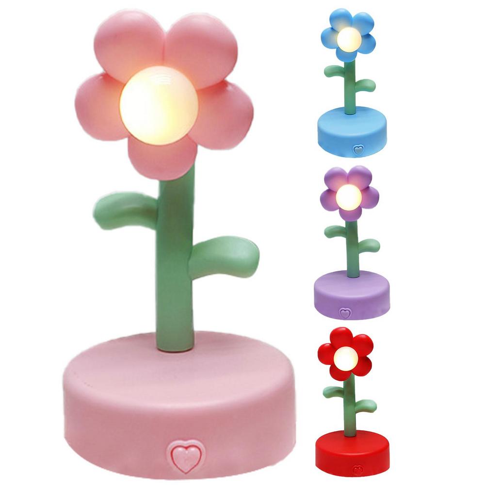 LED Night Light For Kids Lovely Flower Night Lamp Bedside Night Lamp With Soft Warm Light Baby Night Light Tabletop Decor
