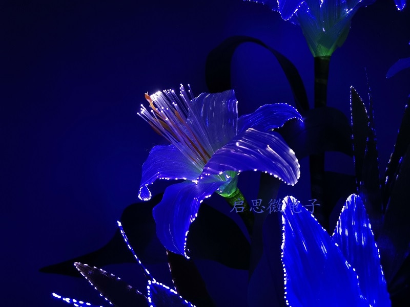 Dynamic Fairy Lily Wedding Decoration Led Lamp Novelty Artistic Optical Fiber Flower Christmas New Year Party Shop Lampara