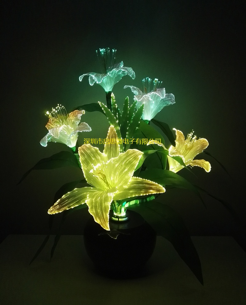 Dynamic Fairy Lily Wedding Decoration Led Lamp Novelty Artistic Optical Fiber Flower Christmas New Year Party Shop Lampara