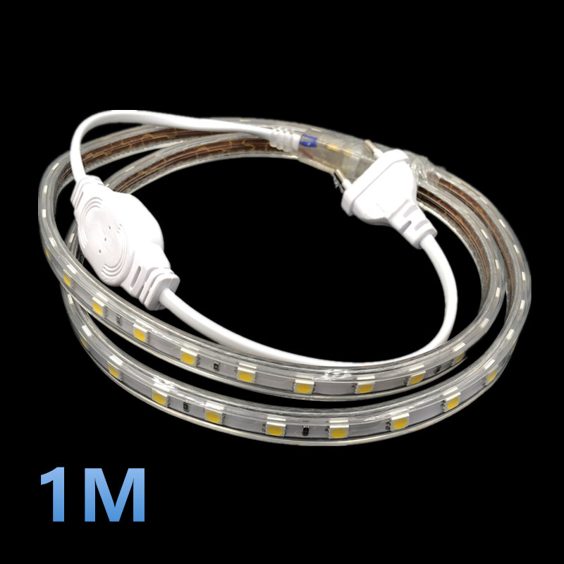 LED Strip Light AC 220V SMD 5050 Flexible Waterproof LED Tape 60LEDs/m Ribbon for Living Room 1M/2M/3M/4M/5M/6M/7M/8M/10M/15M20M