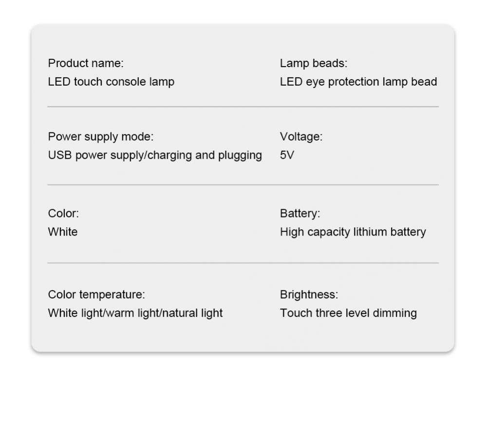 Uniform Light Distribution Bedside Lamp Table Clock Multi-angle Adjustments Mood Light Space Saving Led Lighting Wholesale New