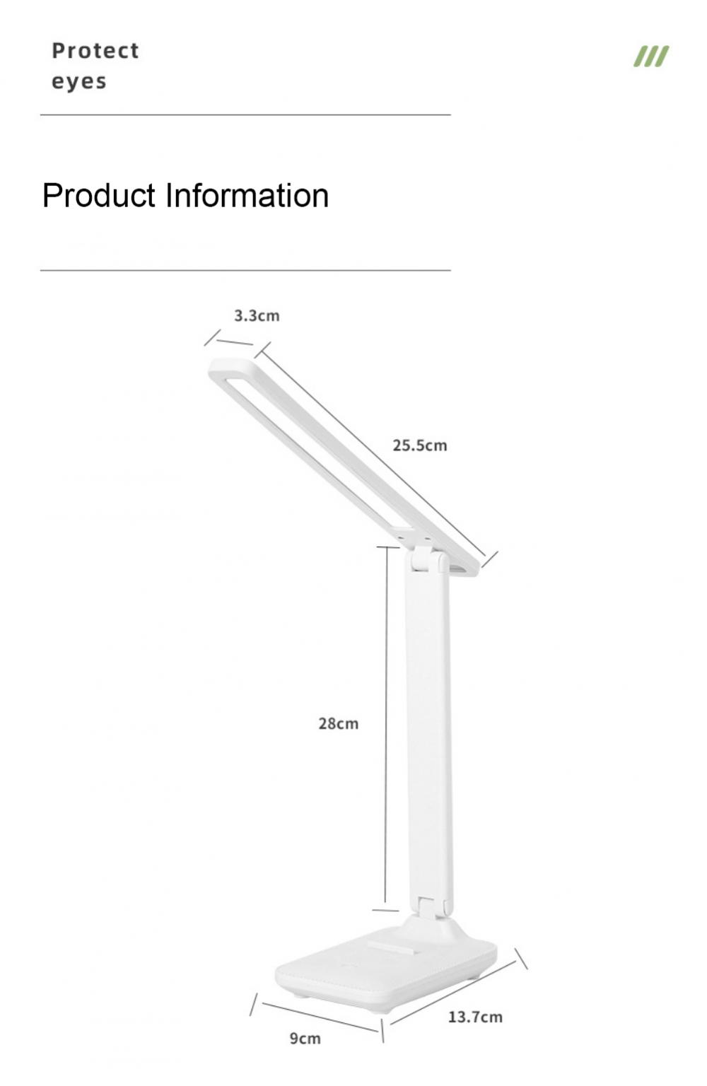 Uniform Light Distribution Bedside Lamp Table Clock Multi-angle Adjustments Mood Light Space Saving Led Lighting Wholesale New