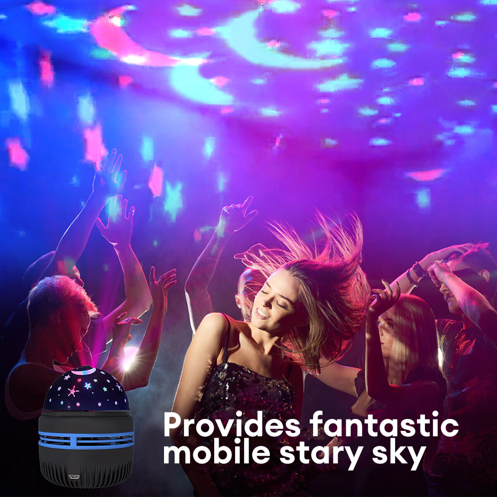 Colorful Starry Sky Projector Lamp Rotating Magic Ball Led Night Light For Bedroom Decor Lamp RGB Moon Galaxy Projection Light