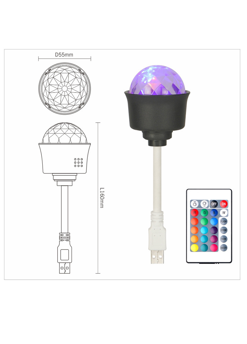 CORUI USB Power Projection Night Light Plug And Play Remote Control RGB LED Atmosphere Lamp For Baby Kid Bedroom Decor Christmas