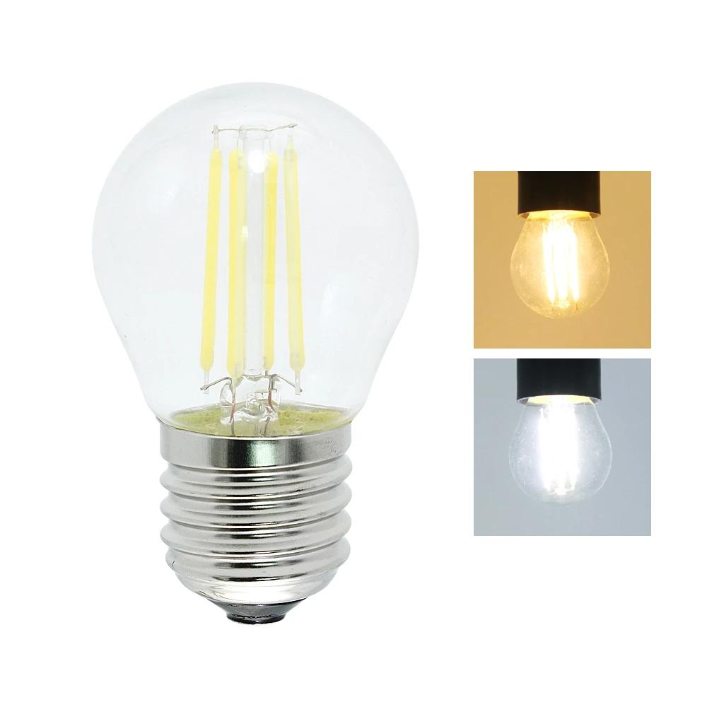 LED Filament Lamp 220V A60 G45 Retro Glass Edison E14 E27 2W 4W 6W 8W Led Bulb Replace Incandescent Light Chandeliers