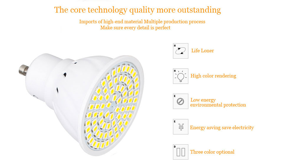 LED Spotlight Bulbs 2835 SMD GU10 3W 4W 5W 36 54 72LEDs Cold Warm Neutral White GU 10 Lamp 12V 24V 110V 220V For Home Decor
