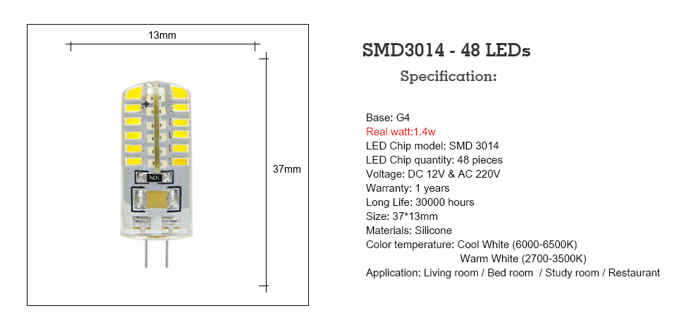 KARWEN LED G4 Lamp 220V 3W 4W 5W DC 12V Lampada LED bulb SMD3014 2835 24 48 64 104L Replace 10w 30w Halogen Light Chandelier