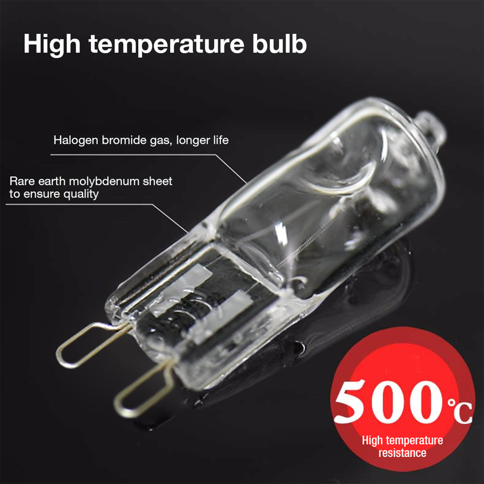 G9 40W Oven Light High Temperature Resistant Durable Halogen Bulb Lamp for Refrigerators Ovens Fans #W0