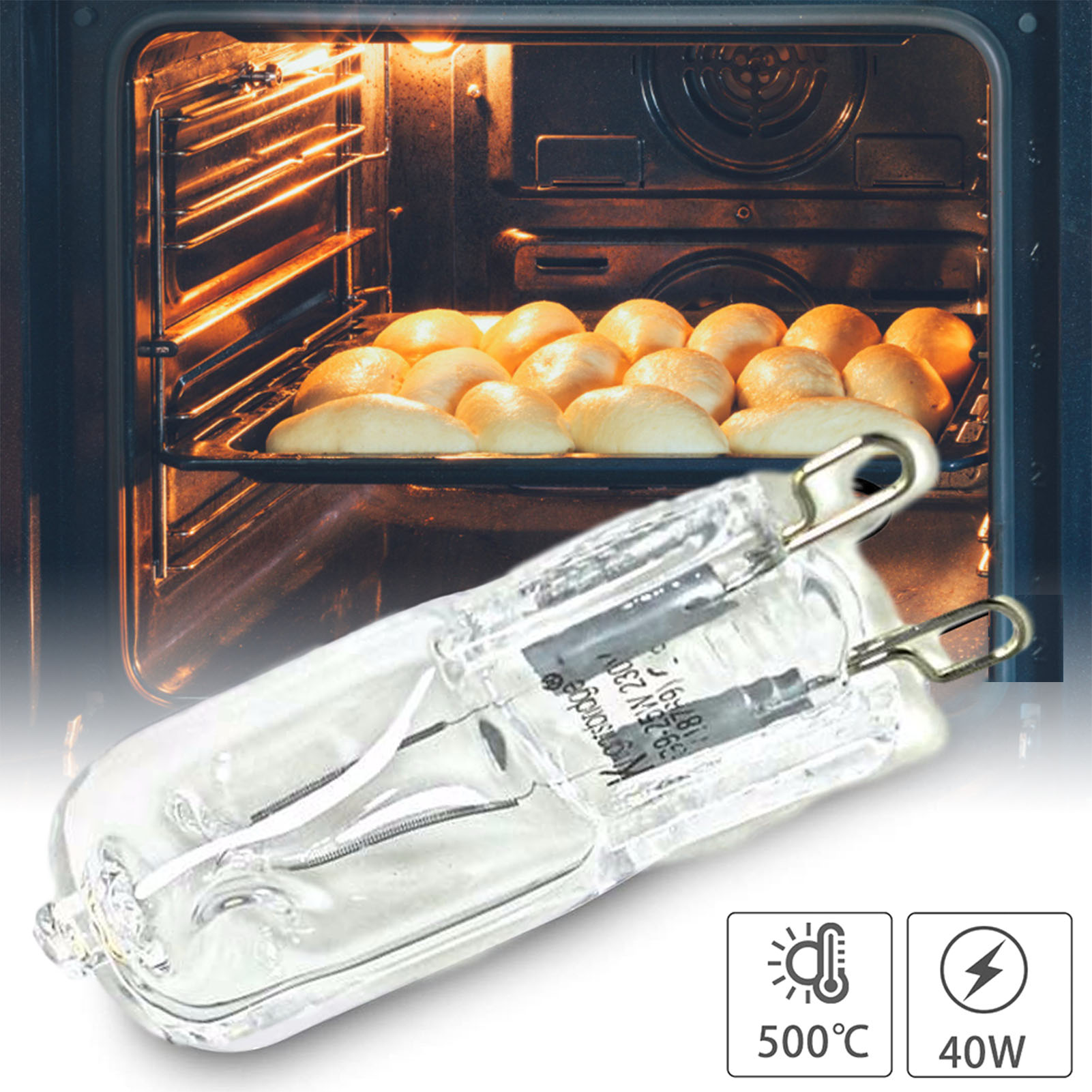 G9 40W Oven Light High Temperature Resistant Durable Halogen Bulb Lamp for Refrigerators Ovens Fans #W0